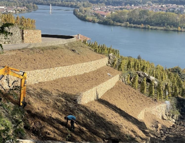 Construction des terrasses